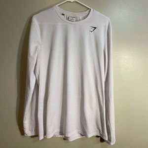 White Gymshark Long Sleeve Shirt